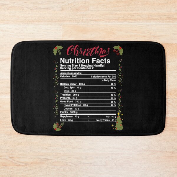 Item preview, Christmas Nutritional Facts Family matching Pajamas  Funny Food Idea For Xmas  designed and sold by HeroTee.