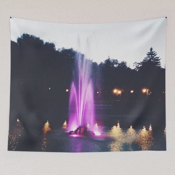 Item preview, Colorful fountain at night designed and sold by helenkaiy.