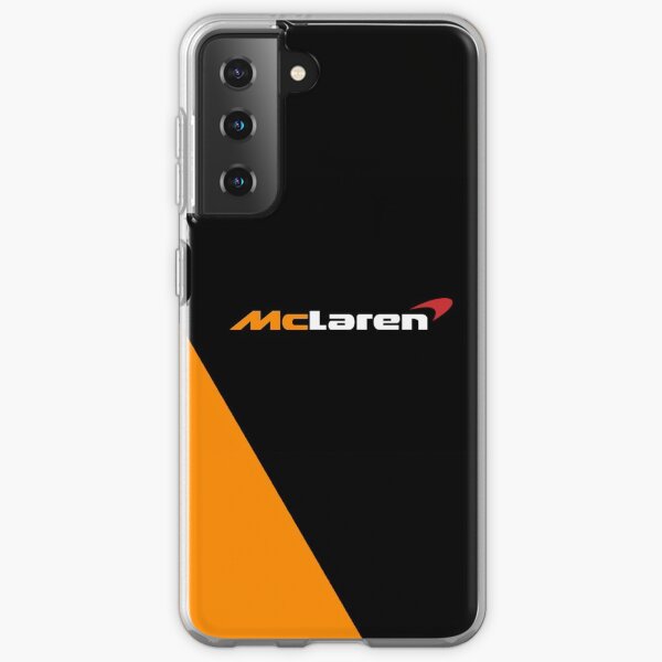 Mclaren Formel 1 F1 Logo Design schwarz und orange Samsung Galaxy Flexible Hülle