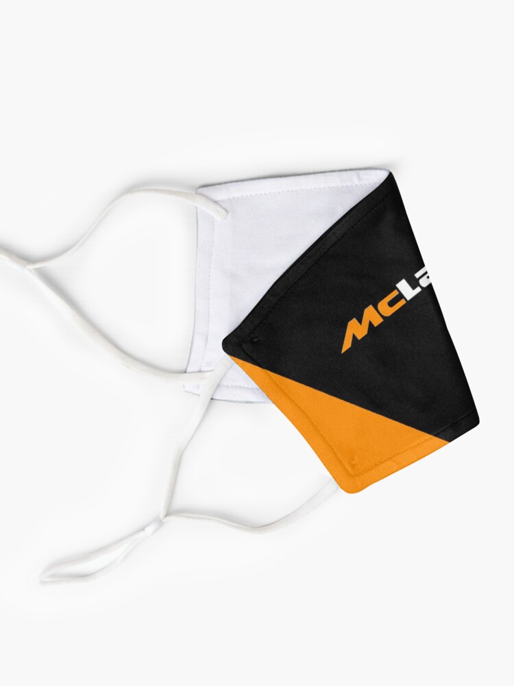 Masque ''Création du logo McLaren Formula One F1 noir et orange' : autre vue