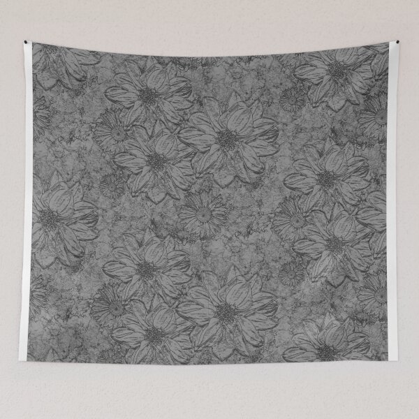 Item preview, Embossed Flowers Grey designed and sold by PoppyPod.