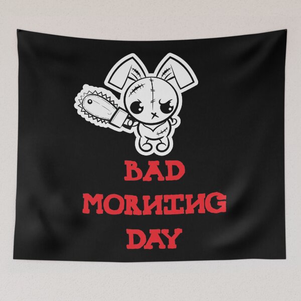 Item preview, Bad Morning Day Grumpy Voodoo Bunny Cute Bigfoot Monsters designed and sold by ProjectX23.