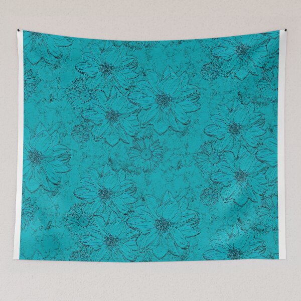 Item preview, Embossed Flowers Blue designed and sold by PoppyPod.
