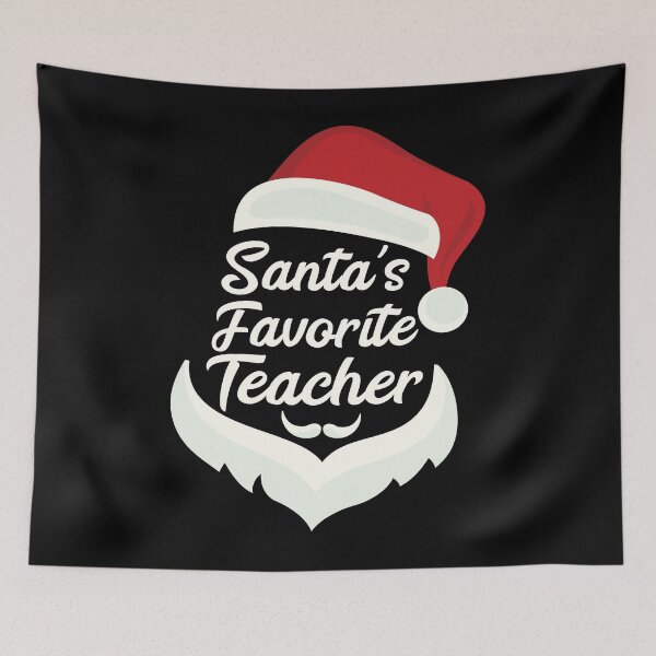 Item preview, Santa's Favorite Teacher Christmas Funny Xmas Gift designed and sold by HeroTee.