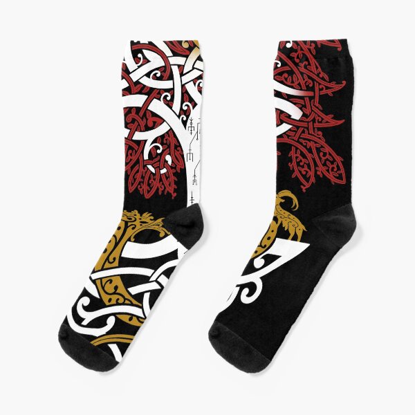 Item preview, Yggdrasil and Creatures Norse Mythology Knotwork Coloured designed and sold by MythicComicsArt.