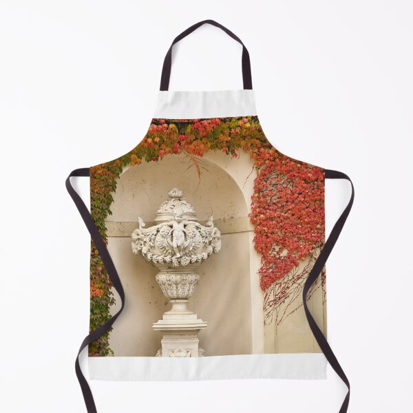 Item preview, wall with creeper plant and statue autumn season Vienna Austria designed and sold by goceris.
