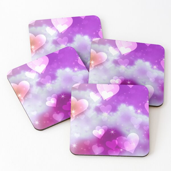 Item preview, pretty purple hearts designed and sold by Meaningfully.