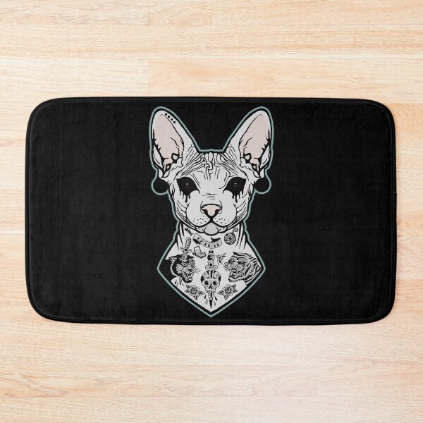 Item preview, Cat with old school tattoos designed and sold by x-trashpanda.