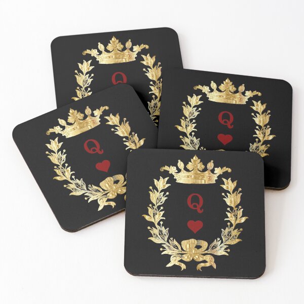 Item preview, Vintage Queen of hearts Gold embossed Crown and wreath detail - Classic Century Red mauve & gold edition designed and sold by Deegital18.