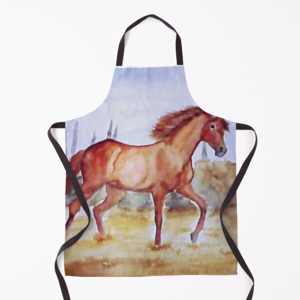 Item preview, Galloping horse summer field watercolor painting designed and sold by horseaddicted.