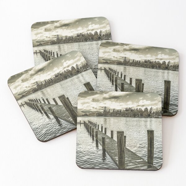 Item preview, Wooden Jetty at Bowness-On-Windermere  designed and sold by heidipics.