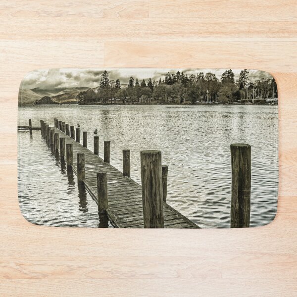 Item preview, Wooden Jetty at Bowness-On-Windermere  designed and sold by heidipics.