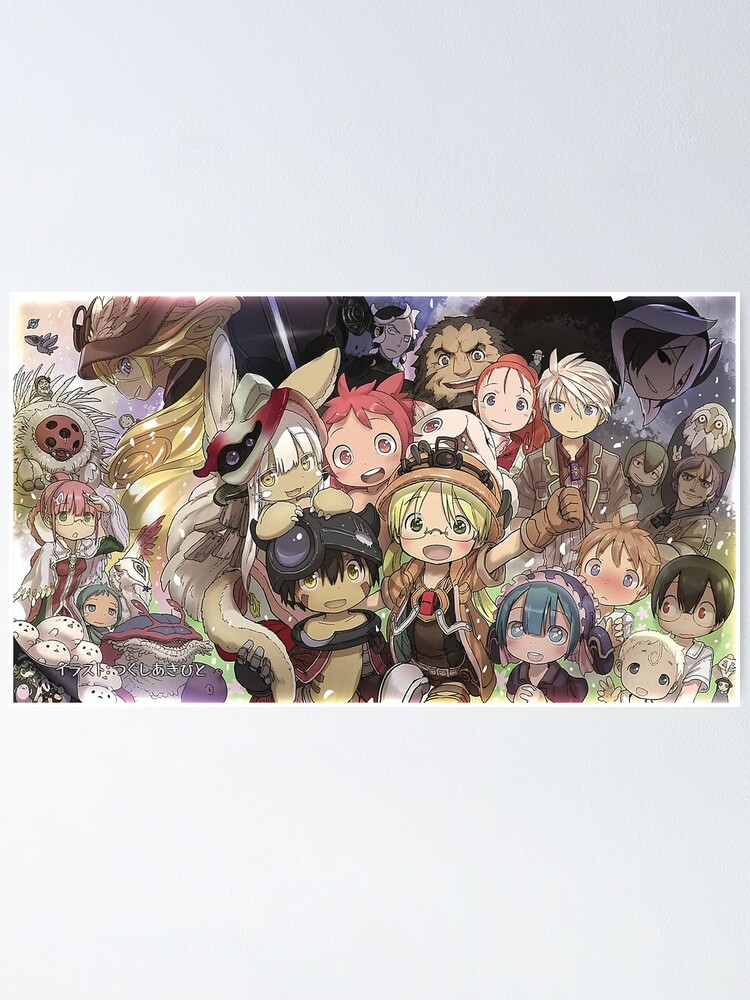 4k Characters Of Made In Abyss Poster By Myanimearea Redbubble