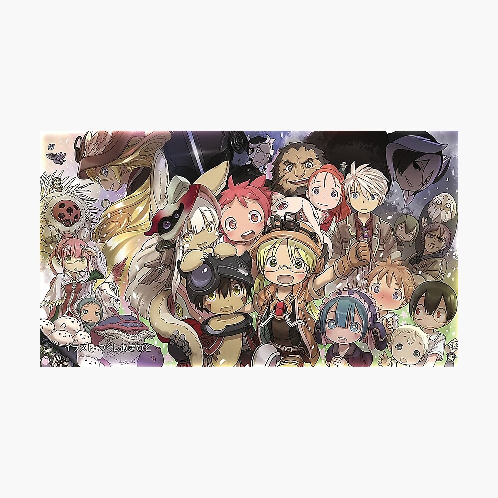 4k Characters Of Made In Abyss Poster By Myanimearea Redbubble