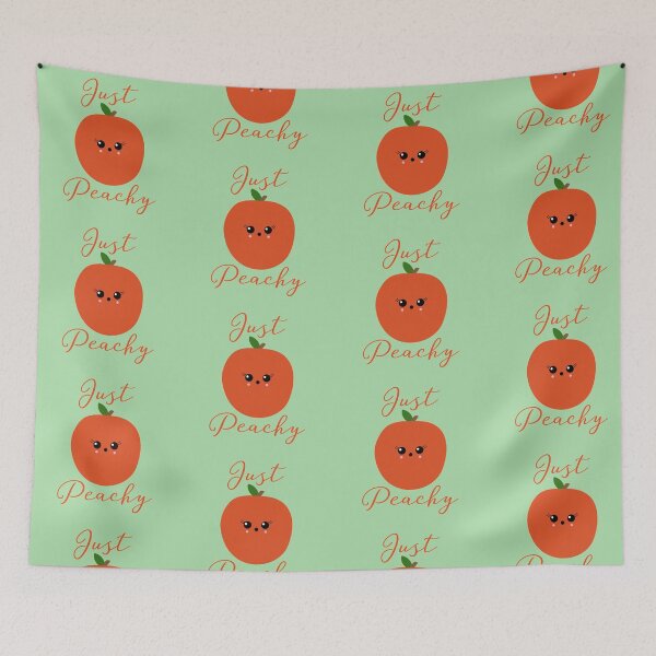 Item preview, "Just Peachy" Peach Fruit Pun | Kawaii designed and sold by NocturnalEngg.