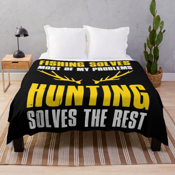 Item preview, Funny hunting saying fishing solves most of the problems hunting the remaining designed and sold by ElBeDesigns.