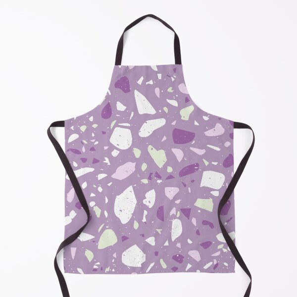 Item preview, Mármol de terrazo con motas moradas y blancas designed and sold by PurpleAdventure.