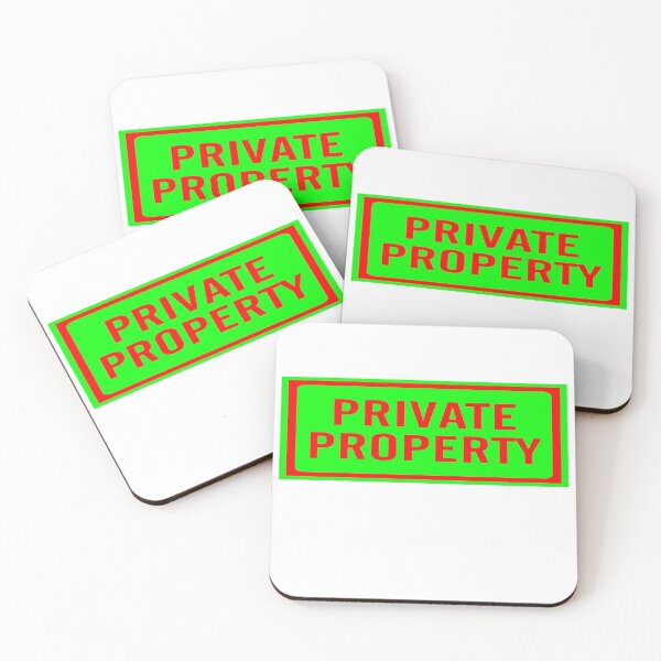 Item preview, Private property green designed and sold by frankuffmann.
