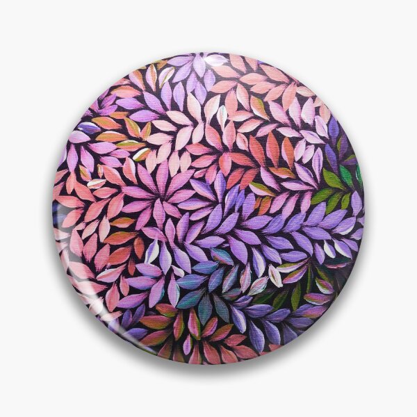 Item preview, Australian Aboriginal Art Medical Leaves Orange Pink Purple designed and sold by GhostGumDesigns.