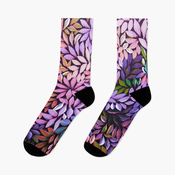 Item preview, Australian Aboriginal Art Medical Leaves Orange Pink Purple designed and sold by GhostGumDesigns.