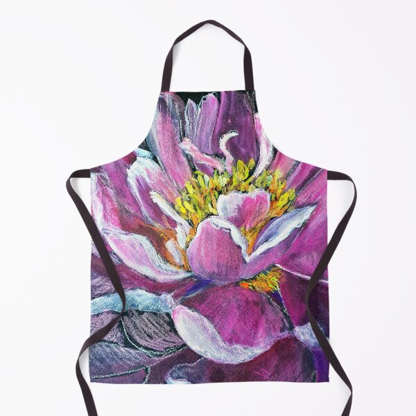 Item preview, Glowing pink peony on black designed and sold by orangerinka.