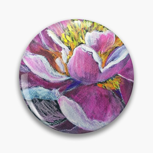 Item preview, Glowing pink peony on black designed and sold by orangerinka.