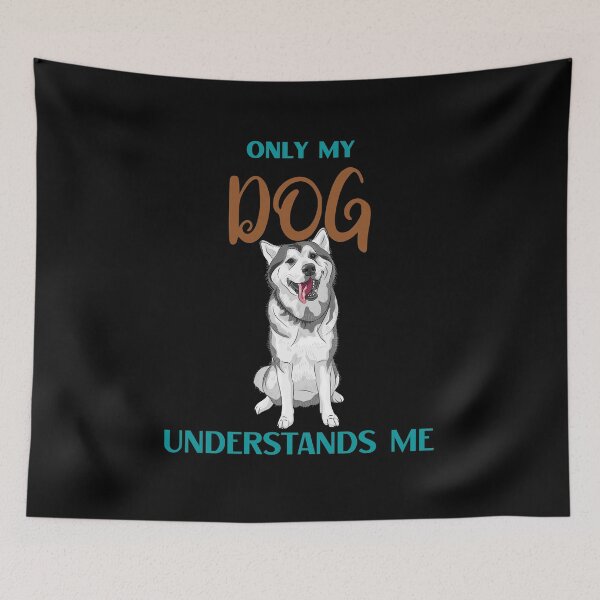Item preview, Only My Dog Understands Me Husky designed and sold by AutumnVibeShop.