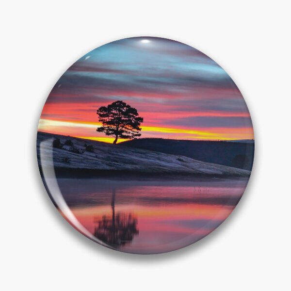 Item preview, Tree on body of water during golden hour pattern designed and sold by FunnyViralCloth.