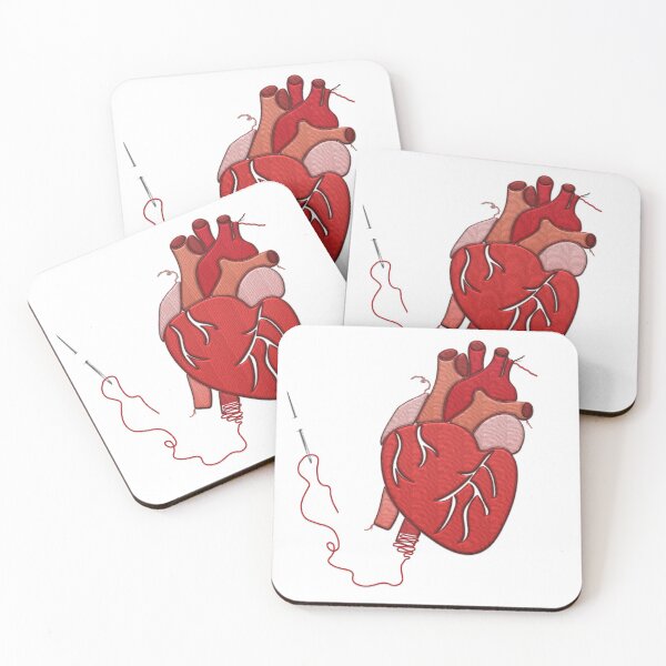 Item preview, Embroidered real heart organ, with needle and thread designed and sold by AznavourByKarin.