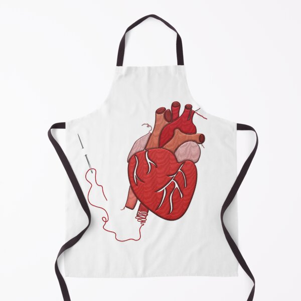 Item preview, Embroidered real heart organ, with needle and thread designed and sold by AznavourByKarin.