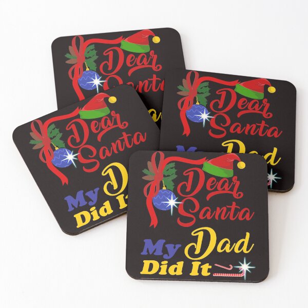 Item preview, Dear Santa My Dad Did It - Funny Santa Hat and Text Effects designed and sold by leo121687.