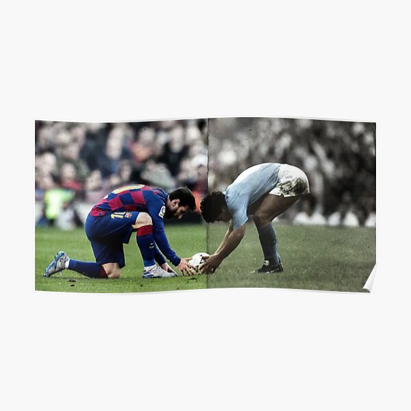 Póster Diego Maradona - Leo Messi Póster