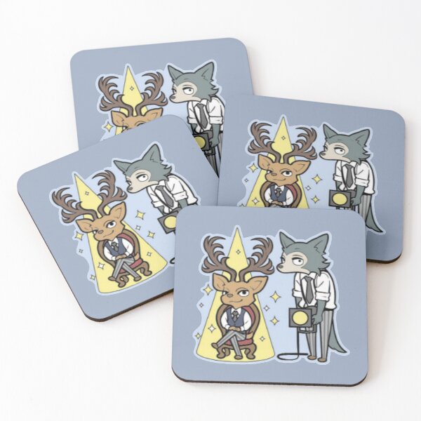 Artikelvorschau, Beastars Legoshi und Louis (mit Spotlight) Chibi entworfen und verkauft von thePeachPit.