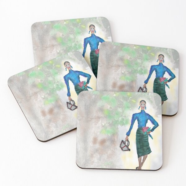 Item preview, STYLISH LADY WALKING DOWN THE STREET FASHION SKETCH designed and sold by IvanaKada.