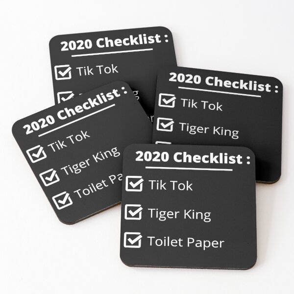 Item preview, Funny 2020 Checklist T-shirt - Black designed and sold by King Pun.