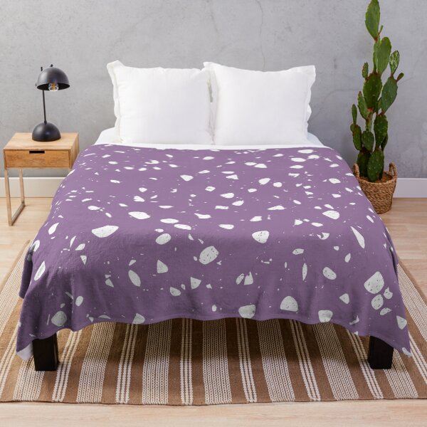 Item preview, Terrazzo Marble Pattern in Purple With White Flecks  designed and sold by PurpleAdventure.