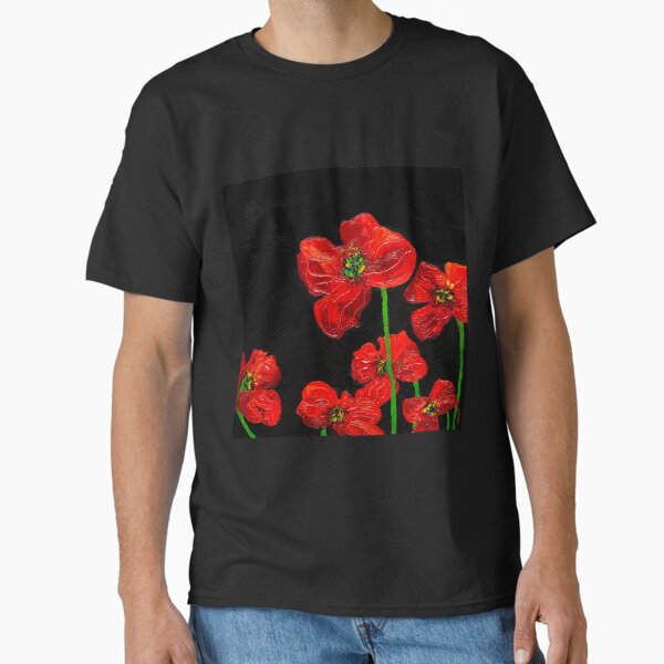 Item preview, Red poppies on black designed and sold by VladDurniev.