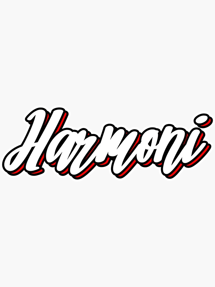Harmoni First Name Hand Lettering Design Sticker For Sale By Sulies Redbubble