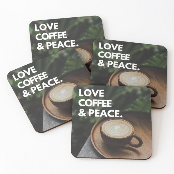 Item preview, love coffee peace designed and sold by blurry-mind.