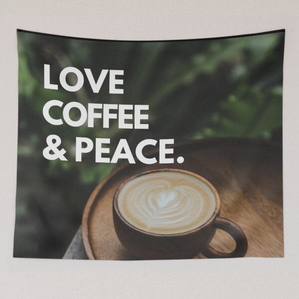 Item preview, love coffee peace designed and sold by blurry-mind.