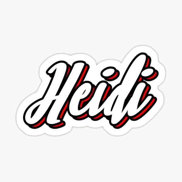 heidi-first-name-hand-lettering-design-sticker-by-sulies-redbubble