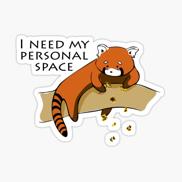 Introvertierter roter Panda Sticker