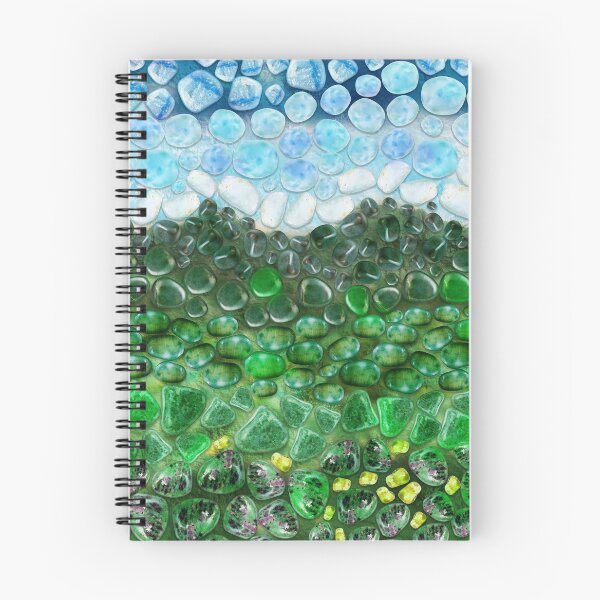Item preview, Tumbled gemstones - mountain landscape designed and sold by k9printart.
