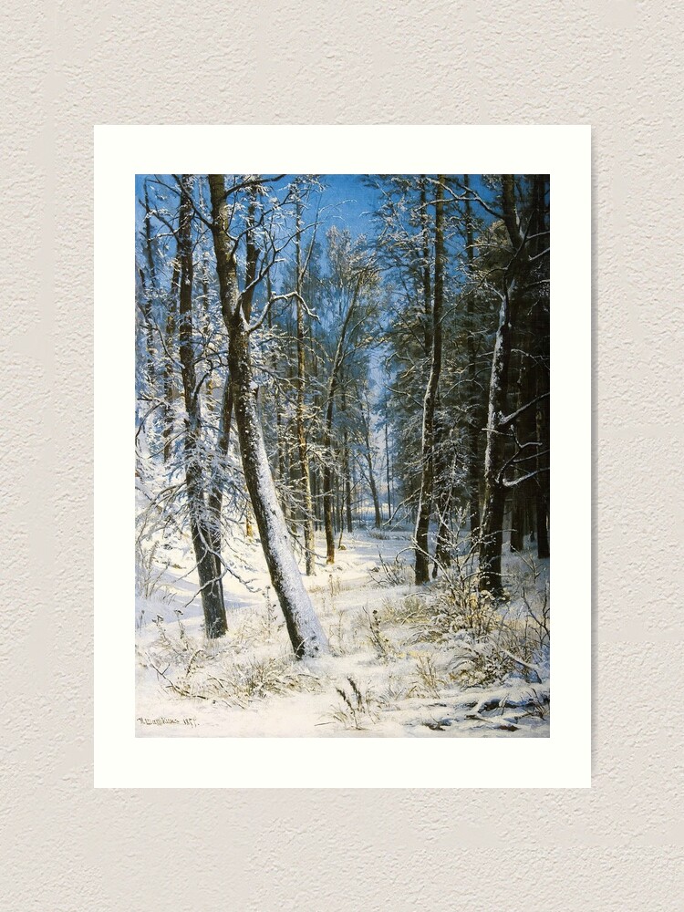 Printable Winter - landscape painting by Ivan Shishkin