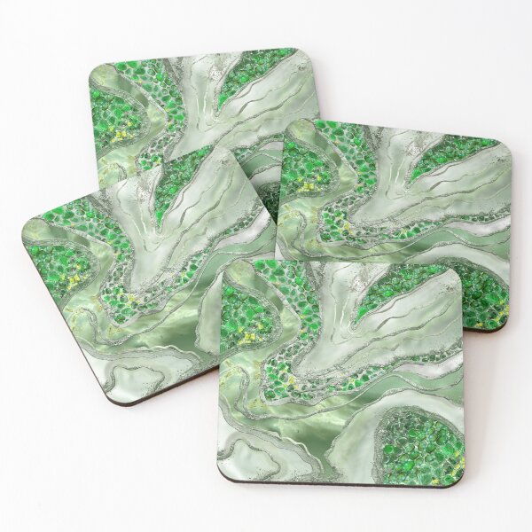 Item preview, Liquid Marble - Gemstones Jade designed and sold by k9printart.