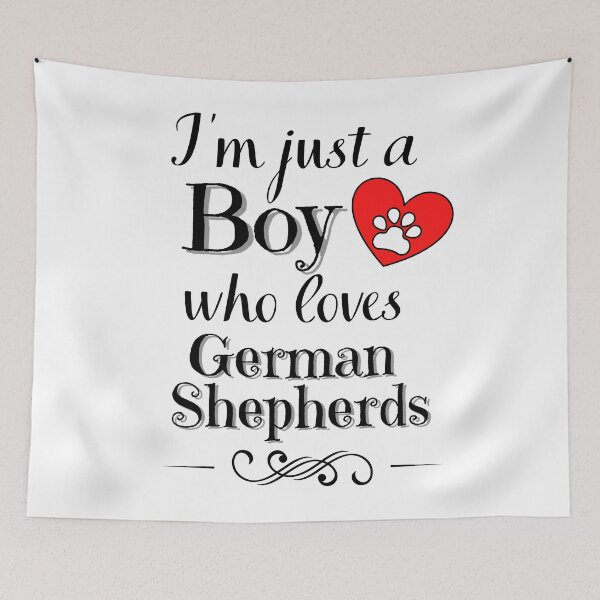 Item preview, Just a boy who loves German Shepherds quote Funny Shepherd saying designed and sold by OneTimeEngineer.