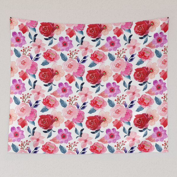 Aperçu de l'œuvre  Graphique aquarelle floral de modèle sans couture créée et vendue par Openspace2020.