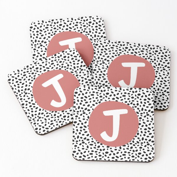 Item preview, Dalmatian Spot Pink J Monogram, Initial, Letter, Name designed and sold by CocoandDaisy.