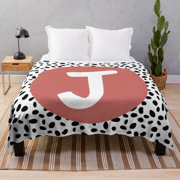 Item preview, Dalmatian Spot Pink J Monogram, Initial, Letter, Name designed and sold by CocoandDaisy.