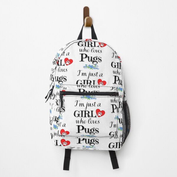Item preview, Just a Girl who loves pugs quote Funny pug saying designed and sold by OneTimeEngineer.